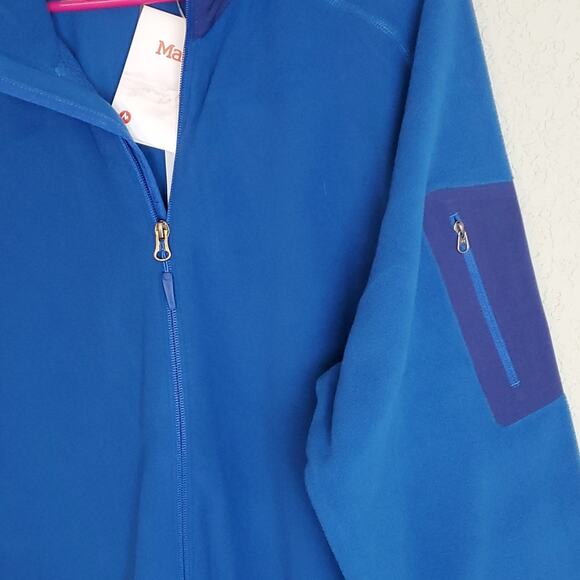 NWT Marmot Polartec Reactor Fleece Jacket XL Blue Sapphire - Picture 4 of 12